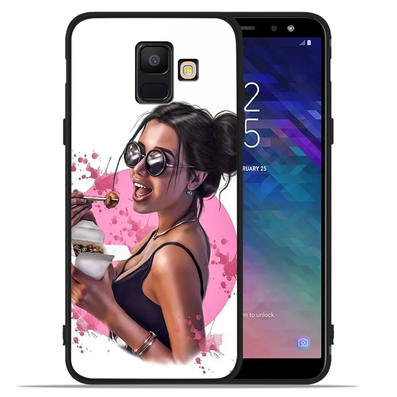 Роскошные африканские девушки женщины для Samsung Galaxy A9 A8 A7 A6 A5 A3 J3 J4 J5 J6 J8 Plus 2017 2018