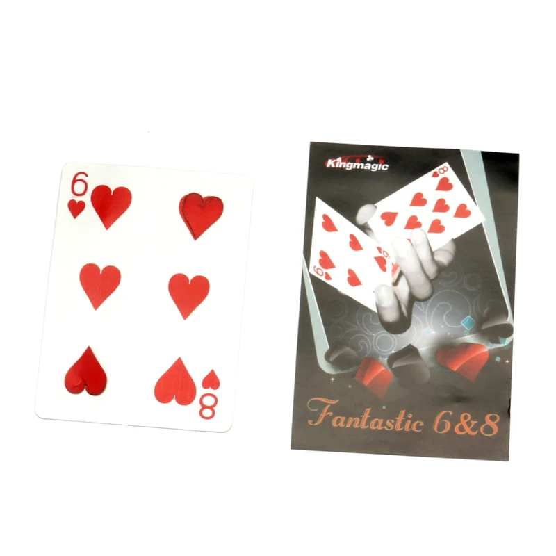 

1pcs Fantastic 6 & 8 Moving Point Card Magic Tricks Magician Gimmick Close Up Magic Props Card Professional Mentalism Comedy
