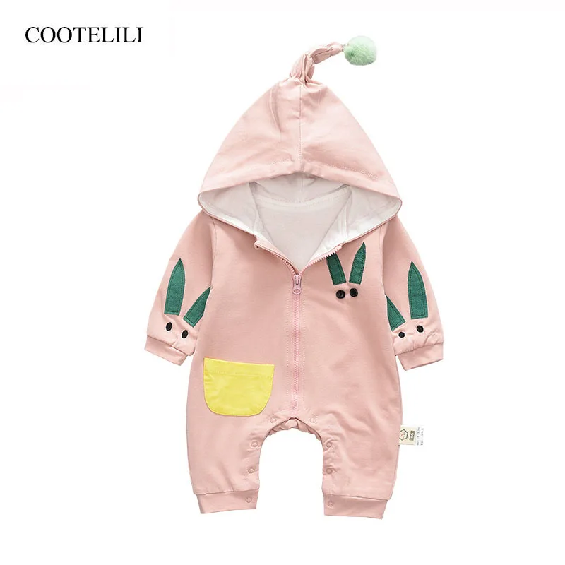 COOTELILI Warm Infant Clothing Rabbit Baby Boy Autumn Clothes Cotton Rabbit Jumpsuit For Girls