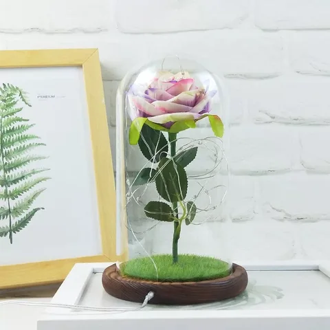 Presentes do Dia dos Namorados para Enviar Colorido Piscando Luzes Artificiais Rosas Frescas Românticas Flores Decorativas Casamento Amantes Usb