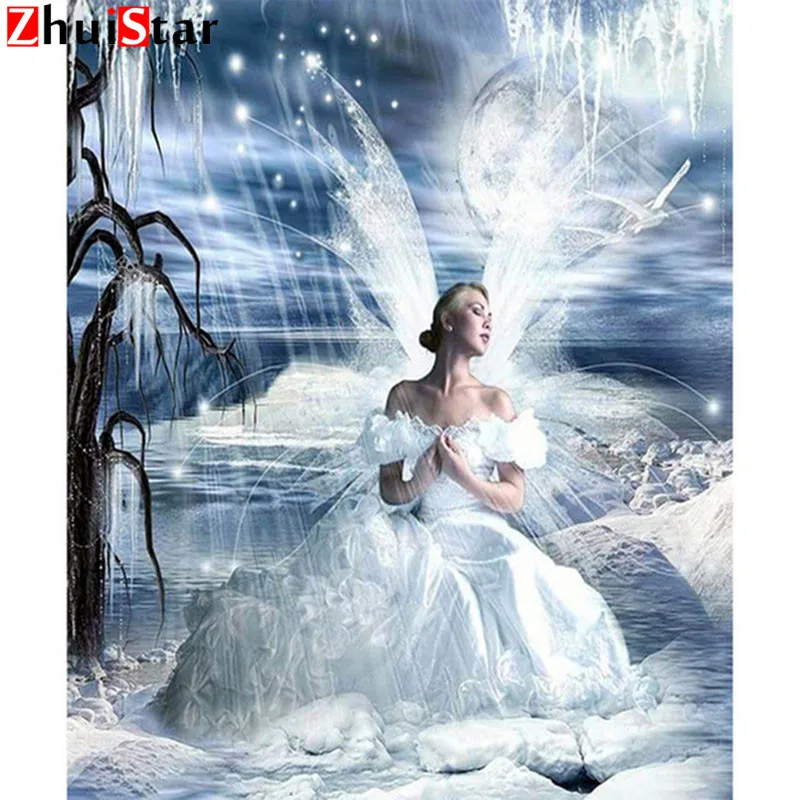 

5D DIY Diamond Mosaic Embroidery Fairy angel diamond painting figure rhinestone cross stitch home decoration gift XY1