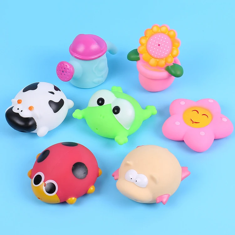 explosion The office greenhouse Baby Bath Toys Soft Rubber Water Spray Colorful Animals Model Squeeze Sound  Spraying Beach Bathroom Toys For Infant Kids Gift - Bath Toy - AliExpress