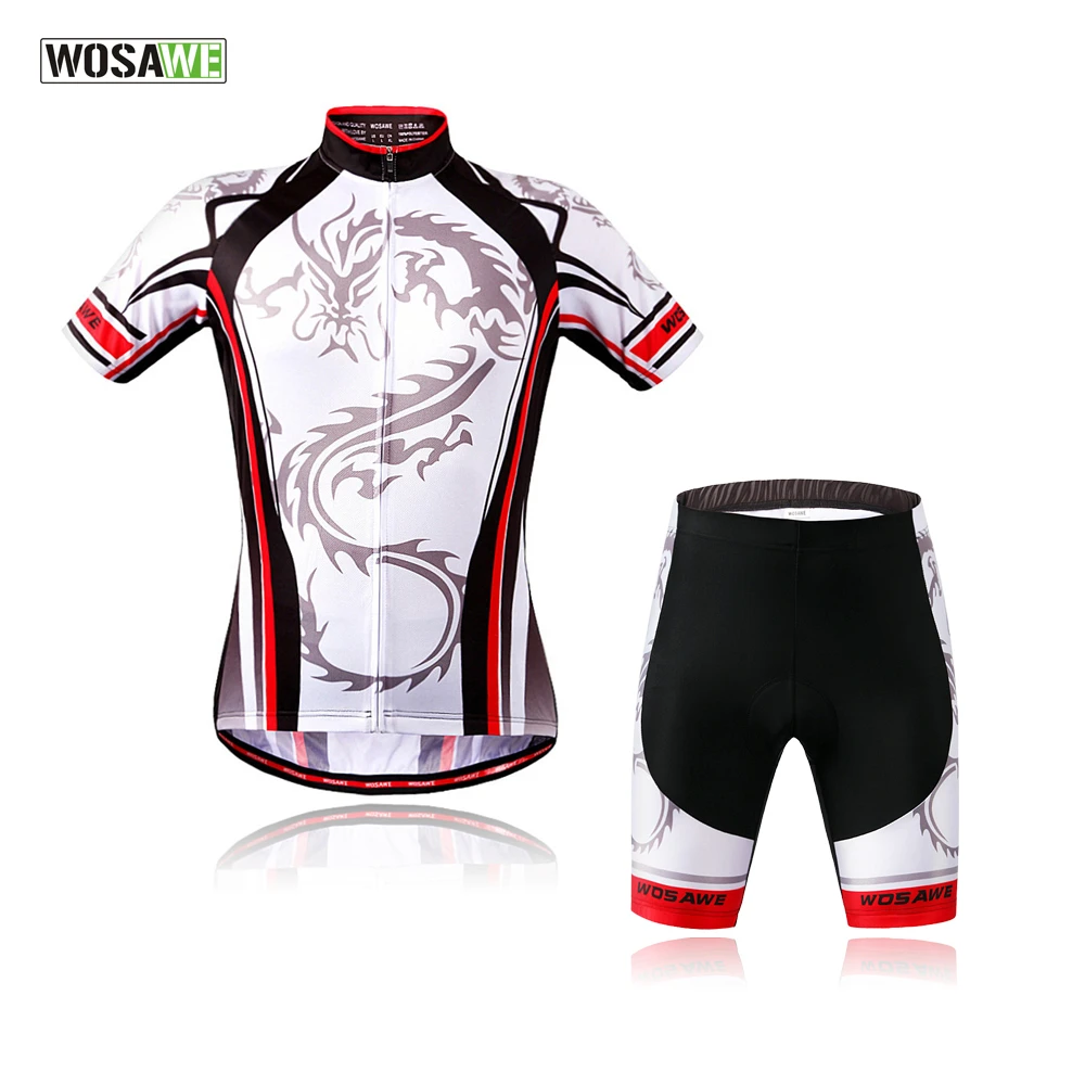 

WOSAWE Pro Cycling Jersey Set Men's Short Sleeves Cycling Clothing Sportswear Breathable Mtb Bike Clothes Maillot Ropa Ciclismo