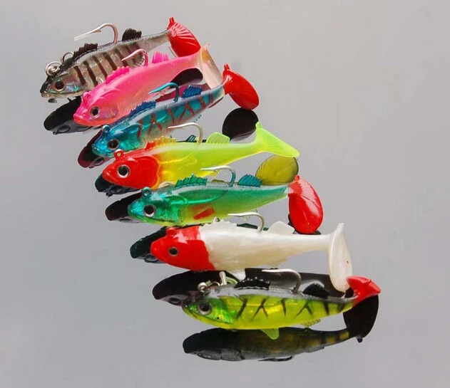 hot sale 7pcs/lot lead fish lure soft bait swim bait 115mm 37g sea