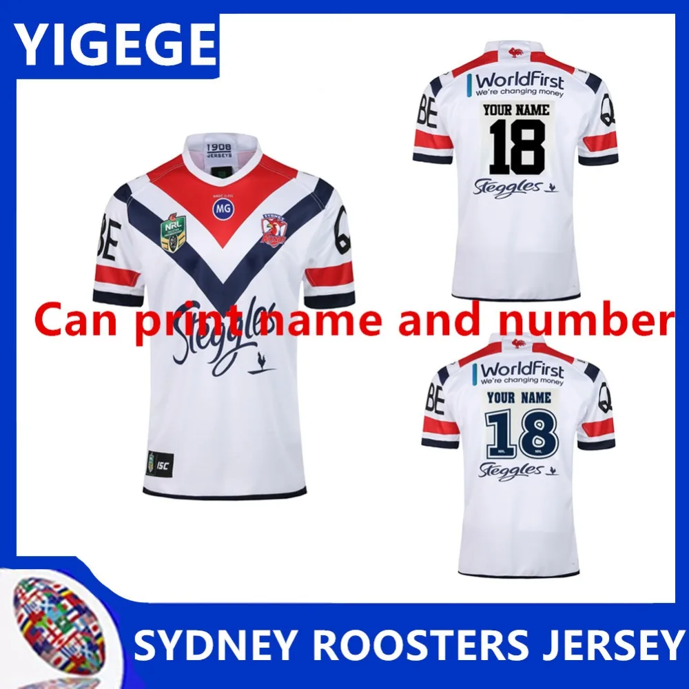 

YIGEGE 2019 NRL RUGBY SYDNEY ROOSTERS 2018 MEN'S AWAY JERSEY 2018 NRL JERSEYS Australia SYDNEY ROOSTERS Rugby size S-3XL