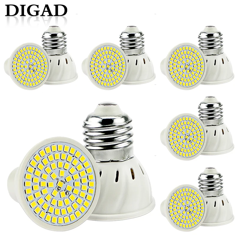 

6pcs LED GU10 Spotlight Bulb Corn Lamp MR16 Spot light Bulb LED GU5.3 SMD2835 B22 E27 Bombillas led E14 focos 220v led maison