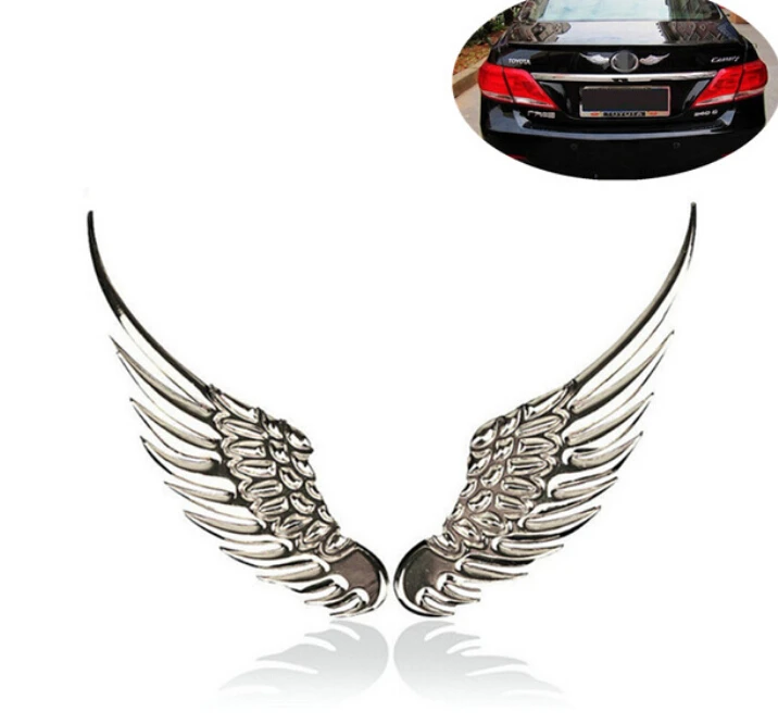 Car Styling Fashion Metal Stickers 3D Wings Sticker for SsangYong Actyon Turismo Rodius Rexton Korando Kyron Musso Sports | Автомобили и