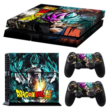 

6 Styles Dragon Ball Super Son Gogu Vinyl Cover Decal PS4 Skin for Sony PlayStation 4 Console & 2 Controller Protective Sticker