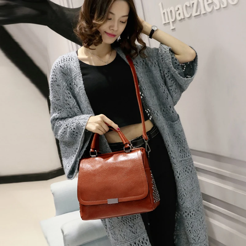 

Women Bag 2018 Luxury Brand Designer Vintage Women Soft Pu Leather Handbag Female Shoulder Bag Messenger Bag bolsas de mujer Sac