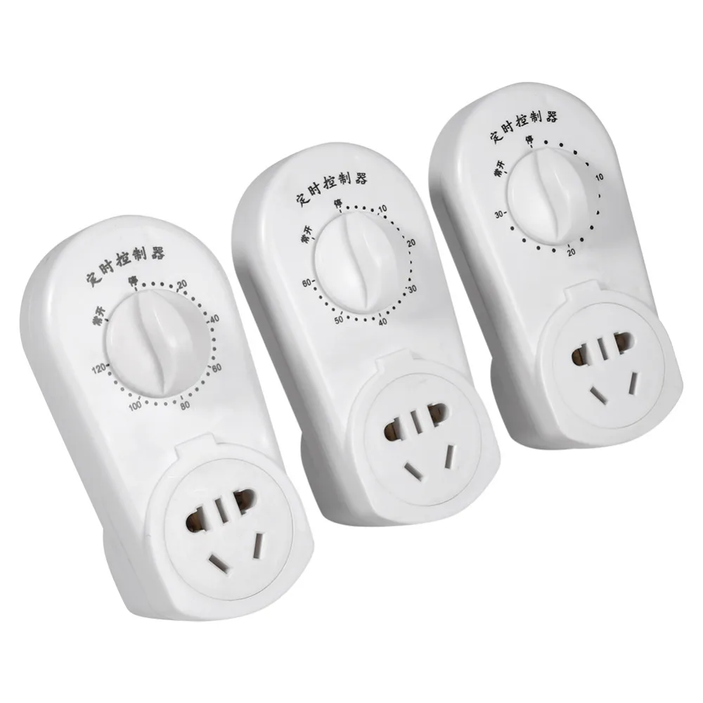 

VBESTLIFE AU Plug AC 110V-220V 10A Pump Timer Switch 30/60/120 Min Pump Timer Mechanical Time Switch Countdown Control Socket