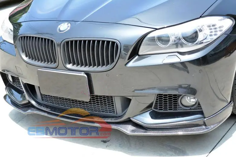 E Type Real carbon fiber Front Lip Spoiler For BMW F10 F11 5-SERIES 528i 535i 550i MTECH M-Sport Bumper 2011+