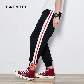 

2018 new men's casual pants Panelled Spliced Letter Stripes loose Harem Pencil Pants Men Hip Hop sweatpants jogger pants Male