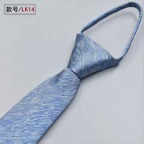 Иглы 6 см новые мужские модные матовые однотонные цветные галстуки на молнии Corbatas Gravata жаккард тонкий галстук деловой галстук для ленивых мужчин - Цвет: LK14