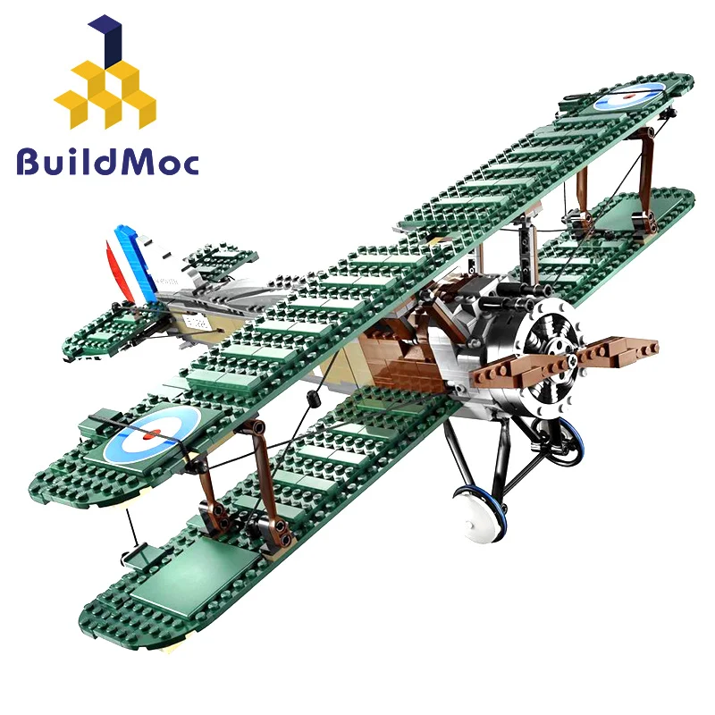 BuildMOC для 10226 эксклюзивная серия игрушек Sopwith Camel, наборы блоков, кирпичи, подарок на день рождения, S003 - Цвет: 10226 S003