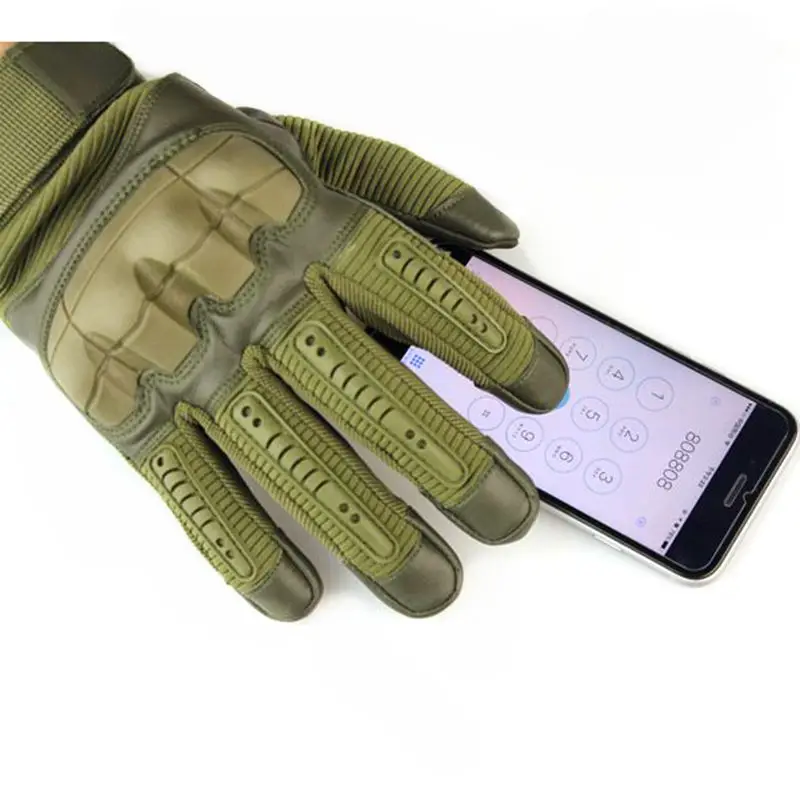 Тактические перчатки с сенсорным экраном, военные армейские Пейнтбольные стрельбы, страйкбол, боевые жесткие резиновые мотоциклетные перчатки на концах пальцев