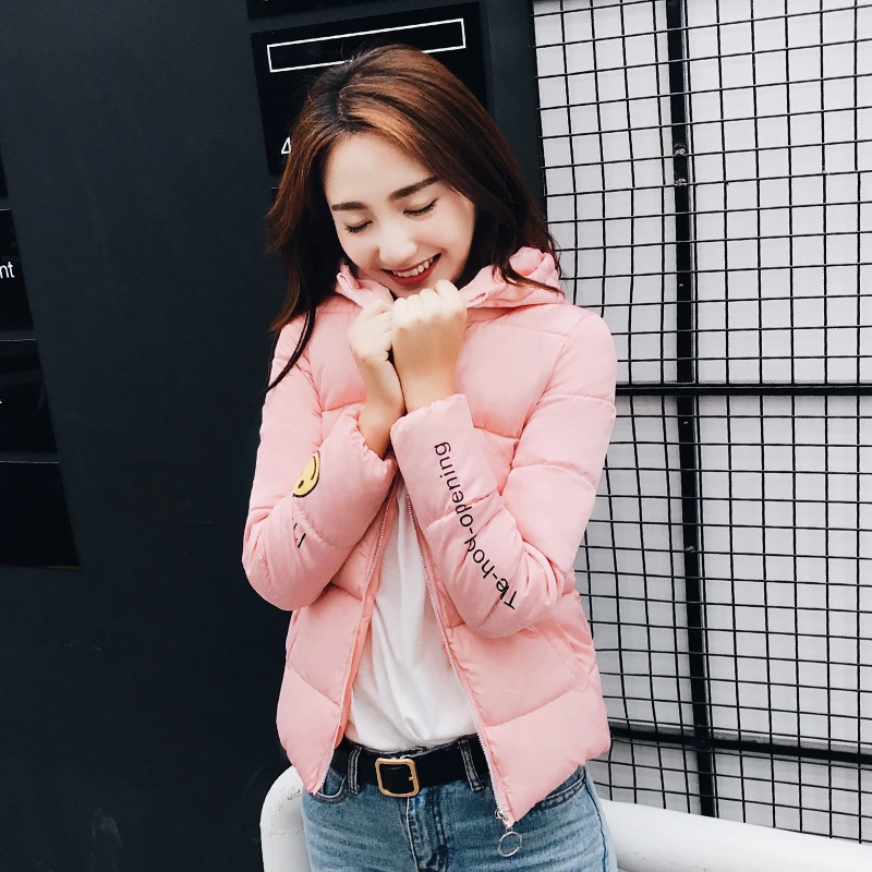 gray Rembourré Outwear Noir Coton Au rose Noir Parkas Souriant Femmes La army Femme rouge Visage Veste Mince Belle Hiver Capuchon Taille Chaud Plus Green Manteau À C4qfp