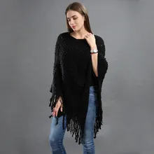 Fashion Woman Pullover Tassel Poncho Knitted Scarf Sweater Woman Shawl Poncho Plus Size Solid Oversize Pullover Fashion Woman Pullover Tassel Poncho Knitted Scarf Sweater Woman Shawl Poncho Plus Size Solid Oversize Pullover