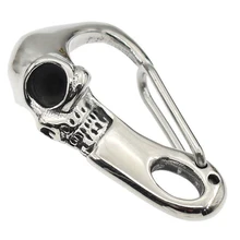 В виде скелета на Хэллоуин брелки титановая сталь креветка брелок для ключей череп карабин кошелек крючок для ключей для мужчин женщин подарок