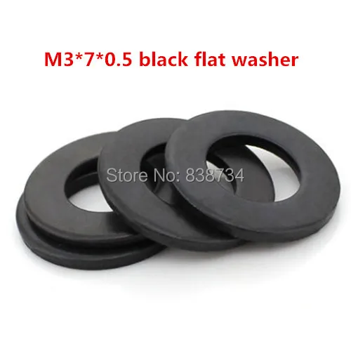 500 шт m3 * 7*0 5 сталь с оксидной черной плоской мойкой|washers steel|flat steel washerssteel flat washer |