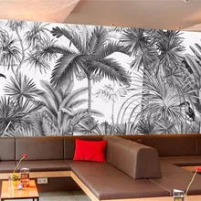 Beibehang фото на заказ обои фрески Европейский ретро ручная роспись Черный Белый джунгли декоративный фон настенная живопись