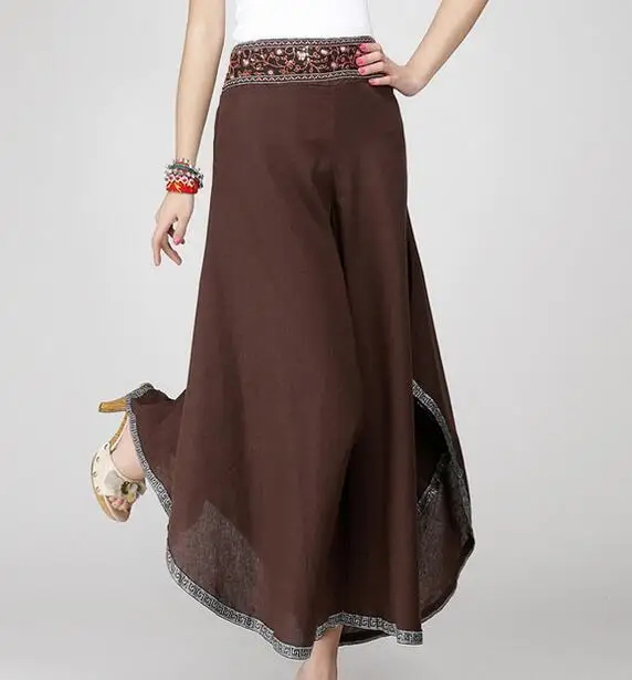 wide leg linen pants palazzo