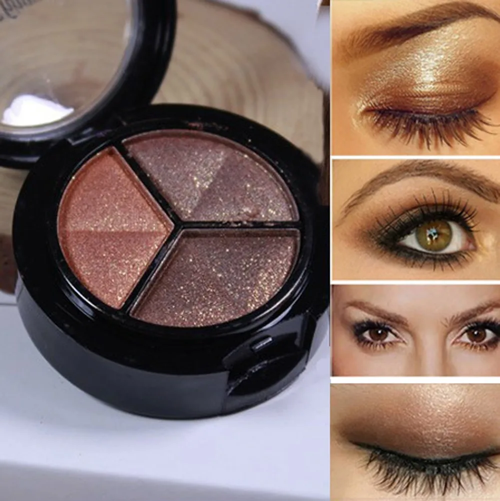 

Smoky Cosmetic Set 3 colors Professional Natural Matte Makeup Eye Shadow Glitter Eyeshadow Palette MakeUp Long Lasting