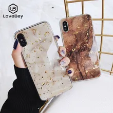 Lovebay чехол для телефона для iPhone 11, 6, 6 S, 7, 8 Plus, X, XR, XS, Max, роскошный блестящий Мягкий ТПУ с золотой фольгой и мрамором для iPhone 11 Pro Max