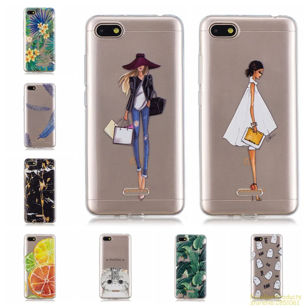 Для Coque Xiaomi RedMi 6A Мягкие TPU крышка каваи мультфильм печатных силиконовый чехол для