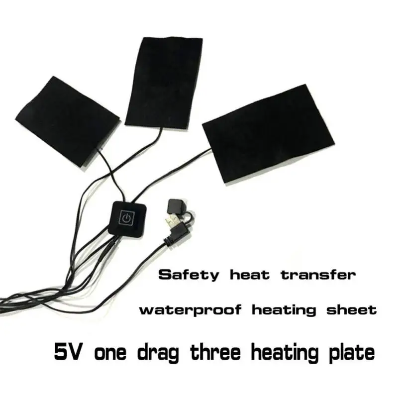 Многофункциональный водонепроницаемый Зимний теплый 5 В USB паста колодки Электрический нагревательный коврик для зимних пальто USB заряжен