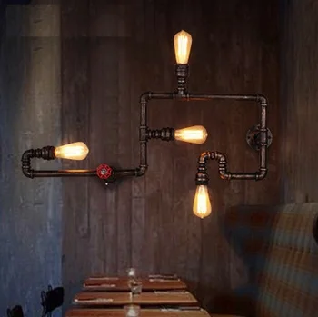 

Retro Loft Style Industrial Vintage Wall Light Fixtures For Home Water Pipe Lamp Edison Wall Sconce Lighting Lampara Pared
