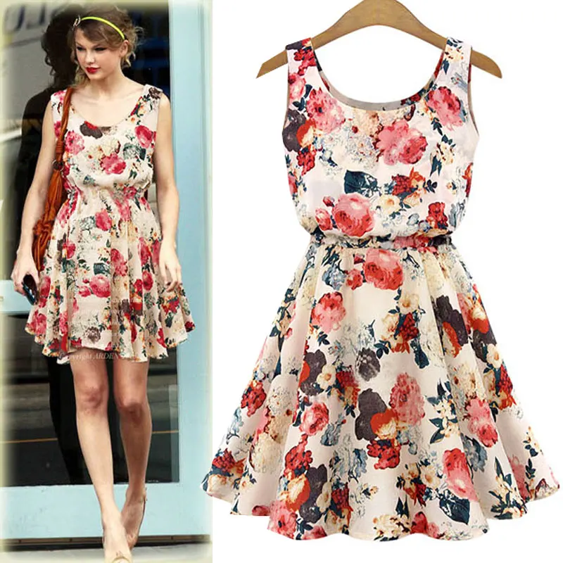 Online 2017 New Summer Woman Sleeveless Dress Flower Online 2017 New Summer Woman Sleeveless Dress Flower Printed Chiffon Long Vest Fancy Fl Romper Women Aliexpress Mobile