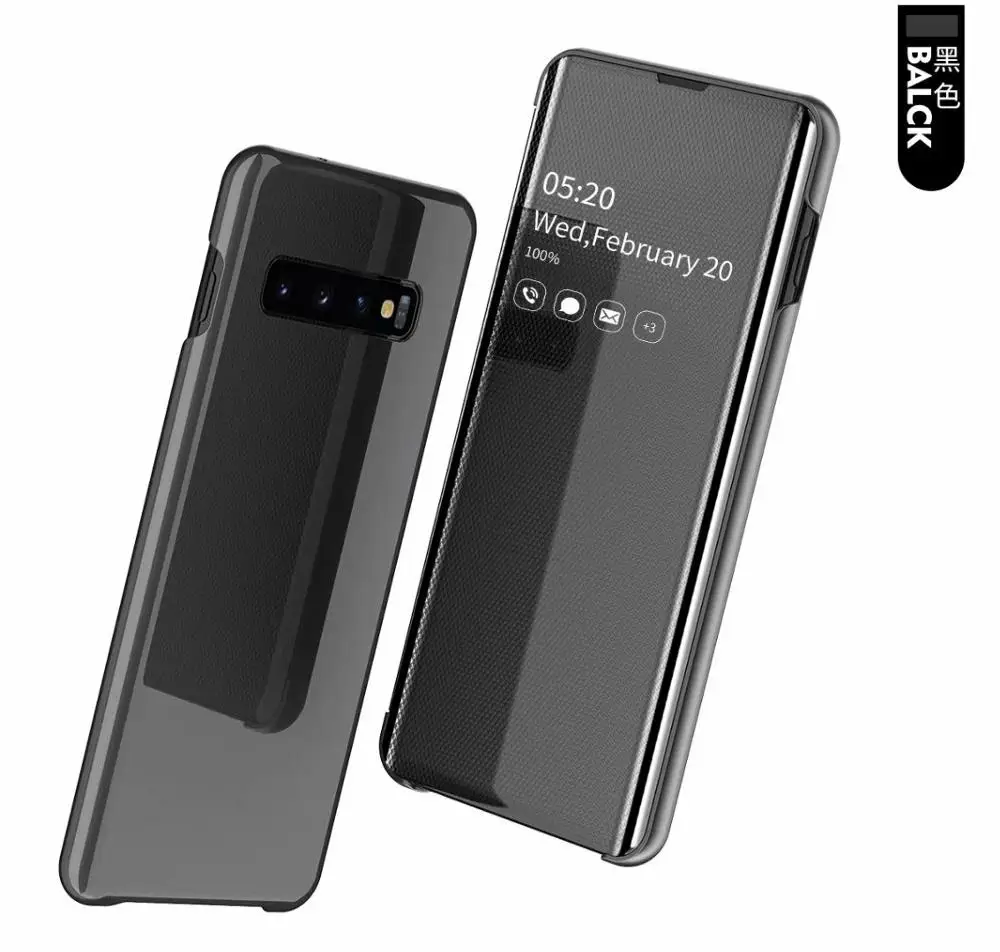 

For Samsung S10 Case New S10 Mirror case Flip Folding Bracket Back Cover For Samsung Galaxy S10