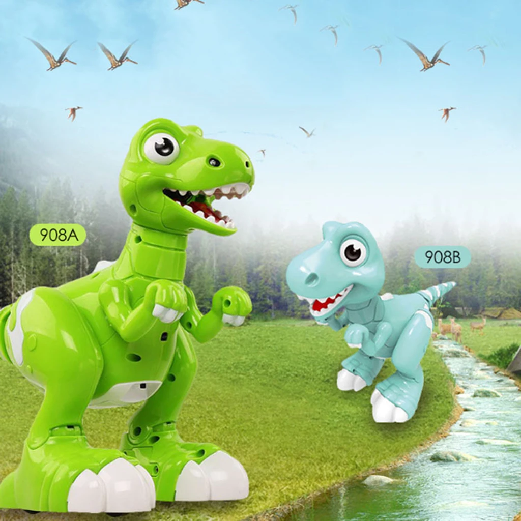 Infrared Remote Control Dinosaur Walking Dancing Spraying Smart Interactive Dinosaur Toy Model Electronic RC Pet Animal Gift