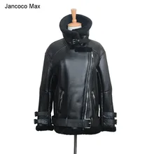 2017 Motorcycle Leather Punk Jacket Biker Jacket Women Men Genuine Leather Coat With Real Fur S1640 2017 men new fashion winter warm leather jacket men hat detachable genuine leather jacket designer motorcycle biker jacket