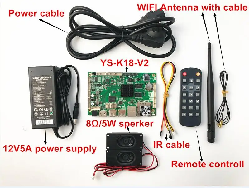 K18 Media player board android board support 7 98 inch lcd screen