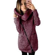 Осенне-зимняя женская одежда, теплая флисовая куртка на молнии, пальто с воротником, повседневная одежда, пальто, топы, женские пальто, толстовки