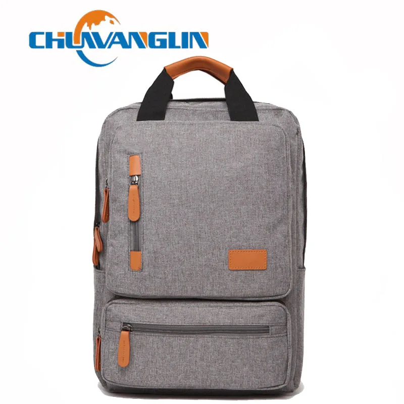 Chuwanglin جديد الذكور على ظهره قماش المدرسة الأزياء حقيبة الظهر حقائب السفر للرجال 14 بوصة محمول الظهر A6230