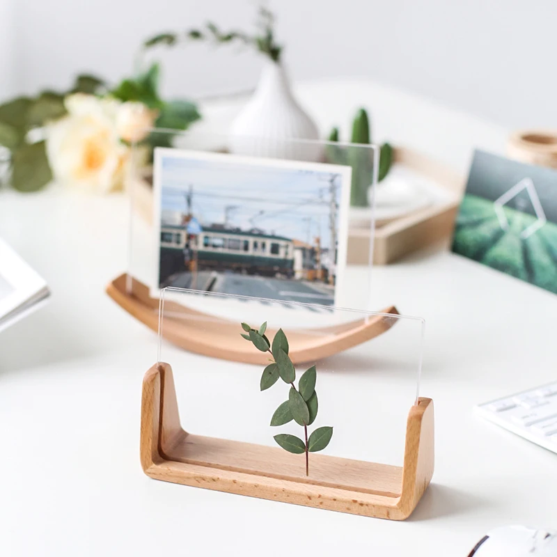 Koop Japanse Stijl 6 inch Houten Fotolijst Creatieve Nordic Ins Baby Houten Fotolijsten Bureau Decoratie Home Decor