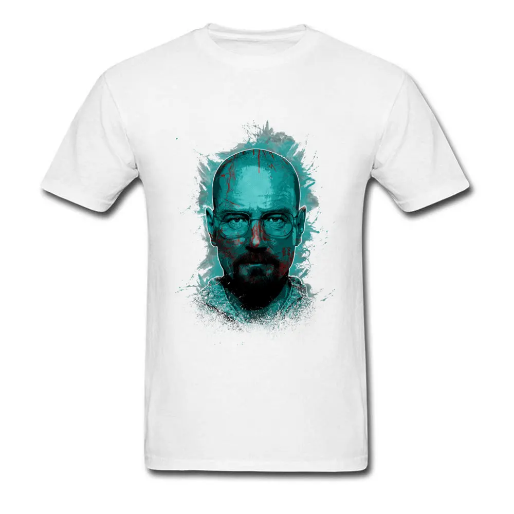 Bloody Mr. White Portrait T-Shirts For Men Breaking Bad Personalized Short Sleeve Tops &amp Tees Fashion Pure Cotton T Shirt |
