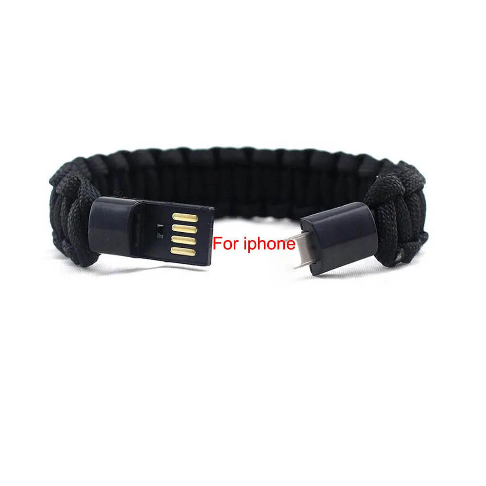 

Wristband Charging For iphone X 5S 6 7 8 Plus Charging et Wearable USB Charging Bracelet Wrist Charger For iphone Cable Bracelet