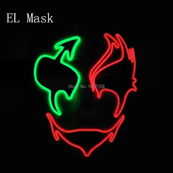 

Wholesale 10 pcs Glow Death mask ghost mask masquerade Plastic halloween props For Fashion Wedding Party Supplies