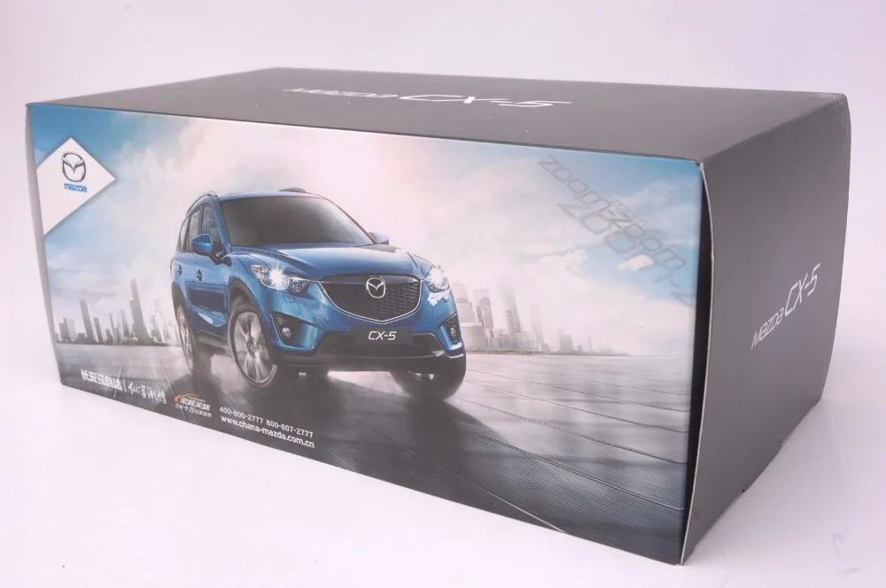 1:18 литая модель для Mazda CX-5 синий внедорожник игрушечный автомобиль миниатюрная коллекция подарок CX5 CX 5