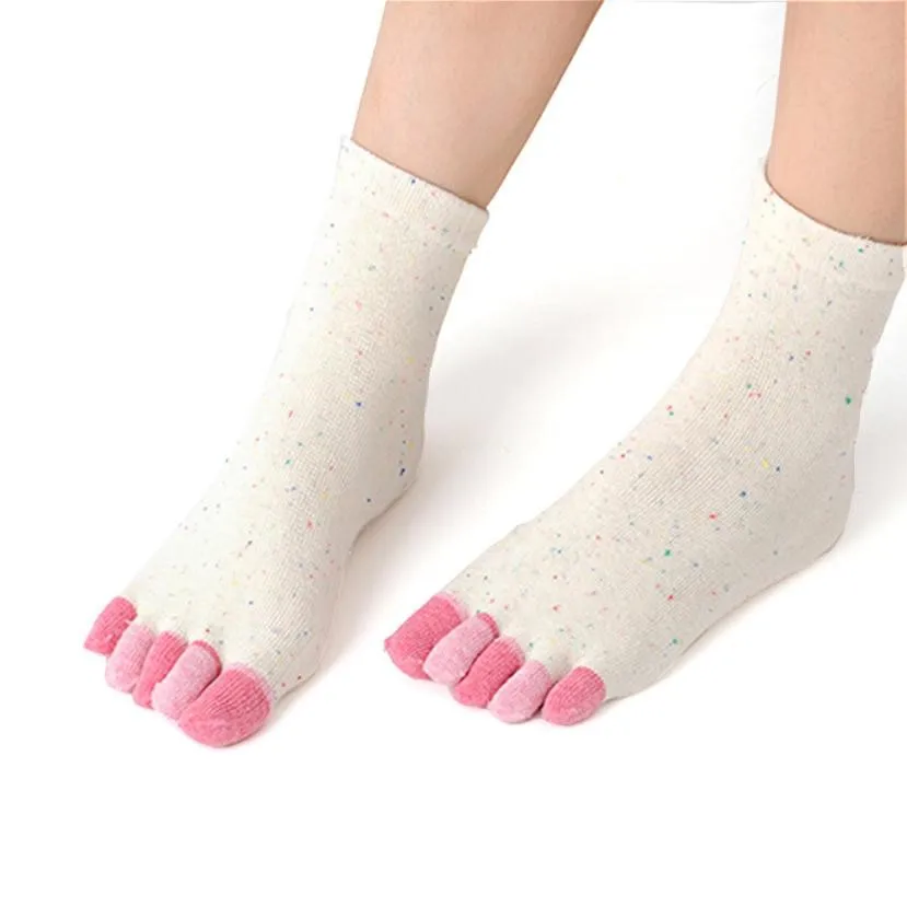women socks Cotton slim Non Slip Toe Full Grip Socks Heel Spend five