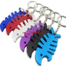 200 шт/партия Новое прибытие рыбья кость брелок-открывашка брелок кольцо Бар Инструмент Аксессуары