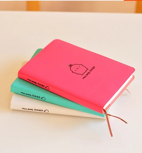 2015-2016 Cute Kawaii Notebook Cartoon Molang Rabbit Journal  Diary Planner Notepad for Kids Gift Korean Stationery4