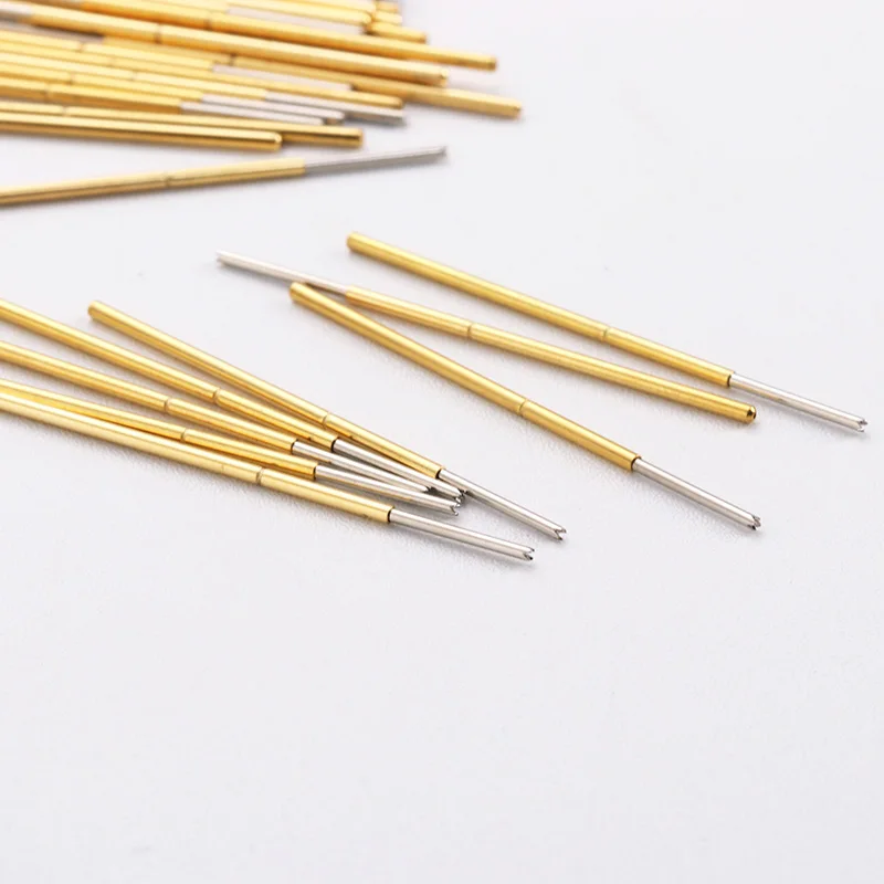 PL75-Q1 Notch Copper Nickel Plating Test Probe Needle 1.02mm Thimble A Pack Of 100 Pcs Circuit Spring Test Accessories Probe