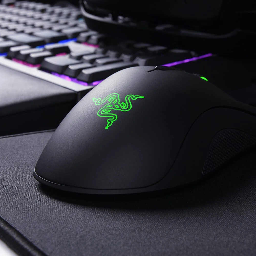 Проводная игровая мышь Razer DeathAdder Elite 16000 точек/дюйм, оптический сенсор, 7 автономных программируемых кнопок, эргономичный дизайн