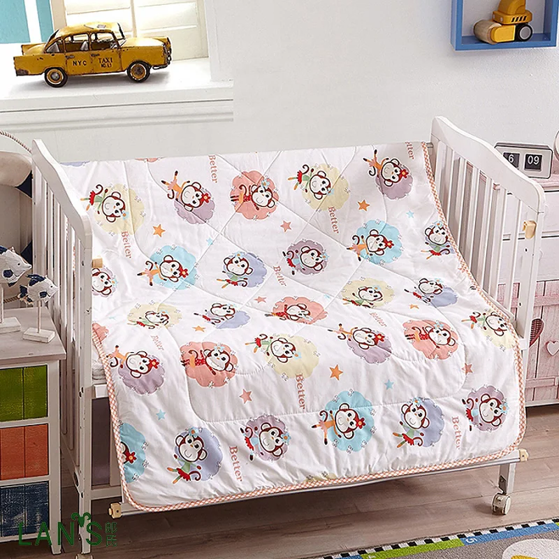 100%cotton Baby Summer Quilts 2016 Monkey Cartoon Printed ...