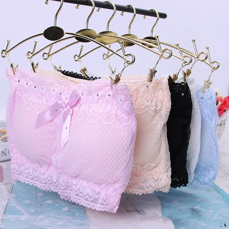 Korean Chest free Shipping Beautiful Lace Solid Push Up Strapless young