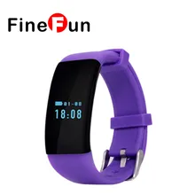 Finefun Smart Band D21 сердечного ритма Мониторы Фитнес трекер умный Браслет-трекер активности для IOS Android смарт-браслет